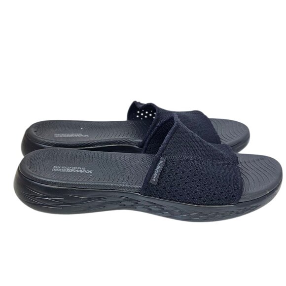 Skechers Womens Go Walk Slip On Sandals, Slides, Black, Stretch, Comfort, Sz 9 - Picture 5 of 8